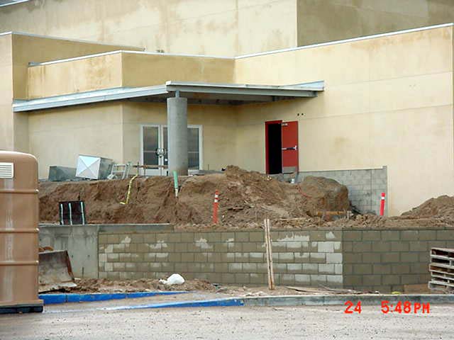 The front of the New Gym.